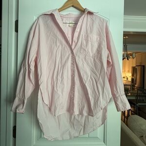 Anthropologie Maeve Blush Pink Shirt